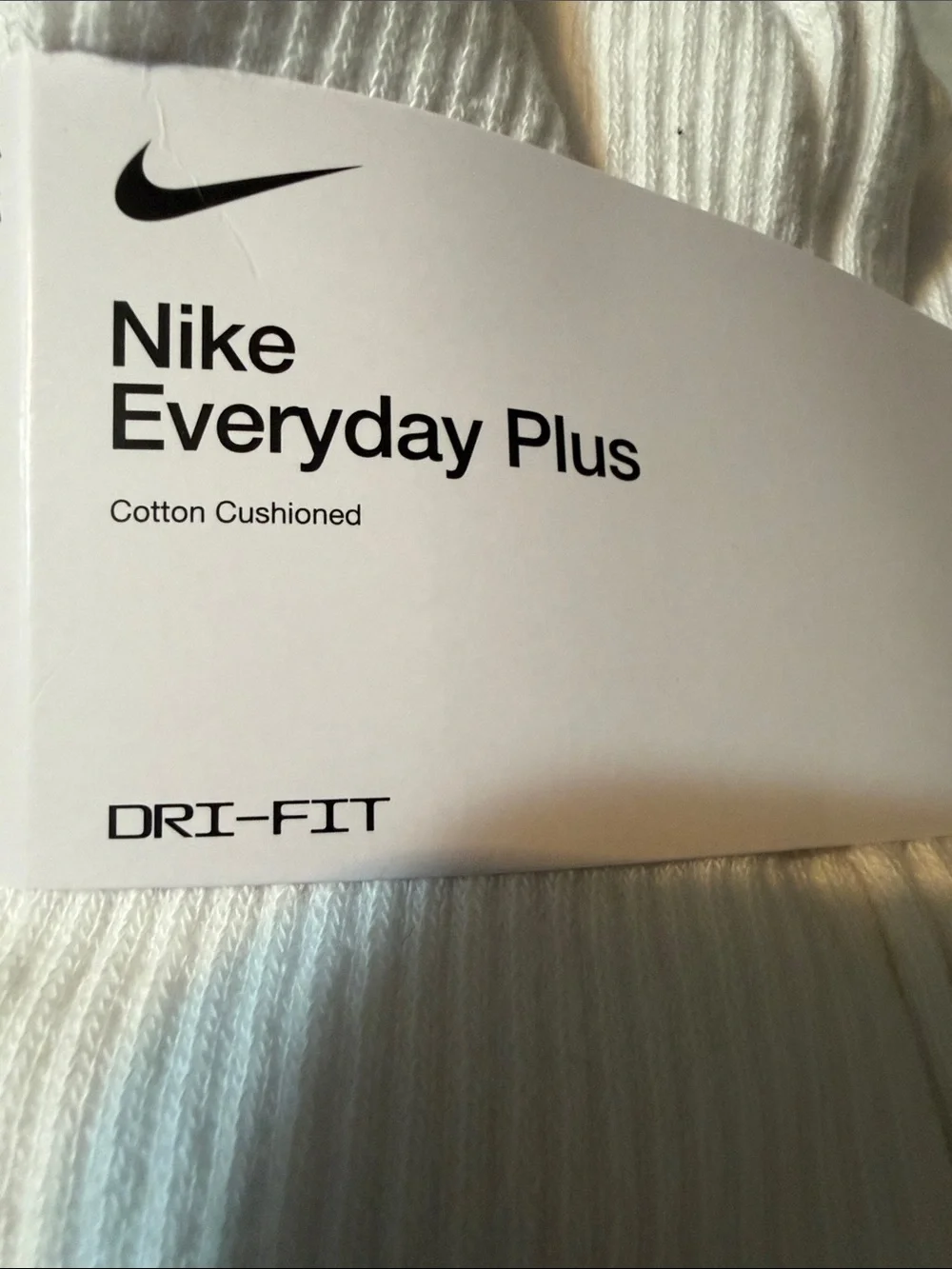 Nike White Athletic Crew Socks with Blue & Orange Accents - 6 Pack